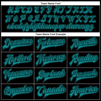 Custom Black Teal-Black Bomber Full-Snap Varsity Faux Leather Letterman Jacket