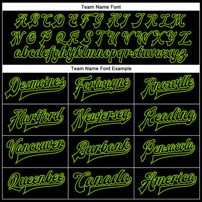 Custom Black Black-Neon Green Bomber Full-Snap Varsity Faux Leather Letterman Jacket