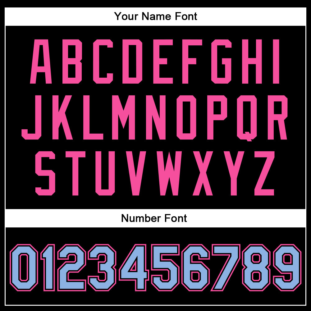 Custom Black Light Blue-Pink Bomber Full-Snap Varsity Faux Leather Letterman Jacket