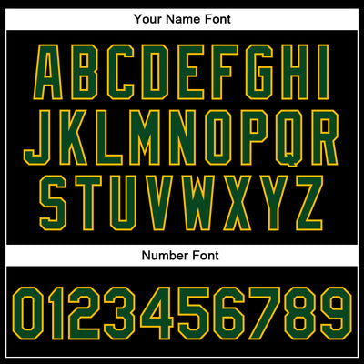 Custom Black Green-Gold Bomber Full-Snap Varsity Faux Leather Letterman Jacket