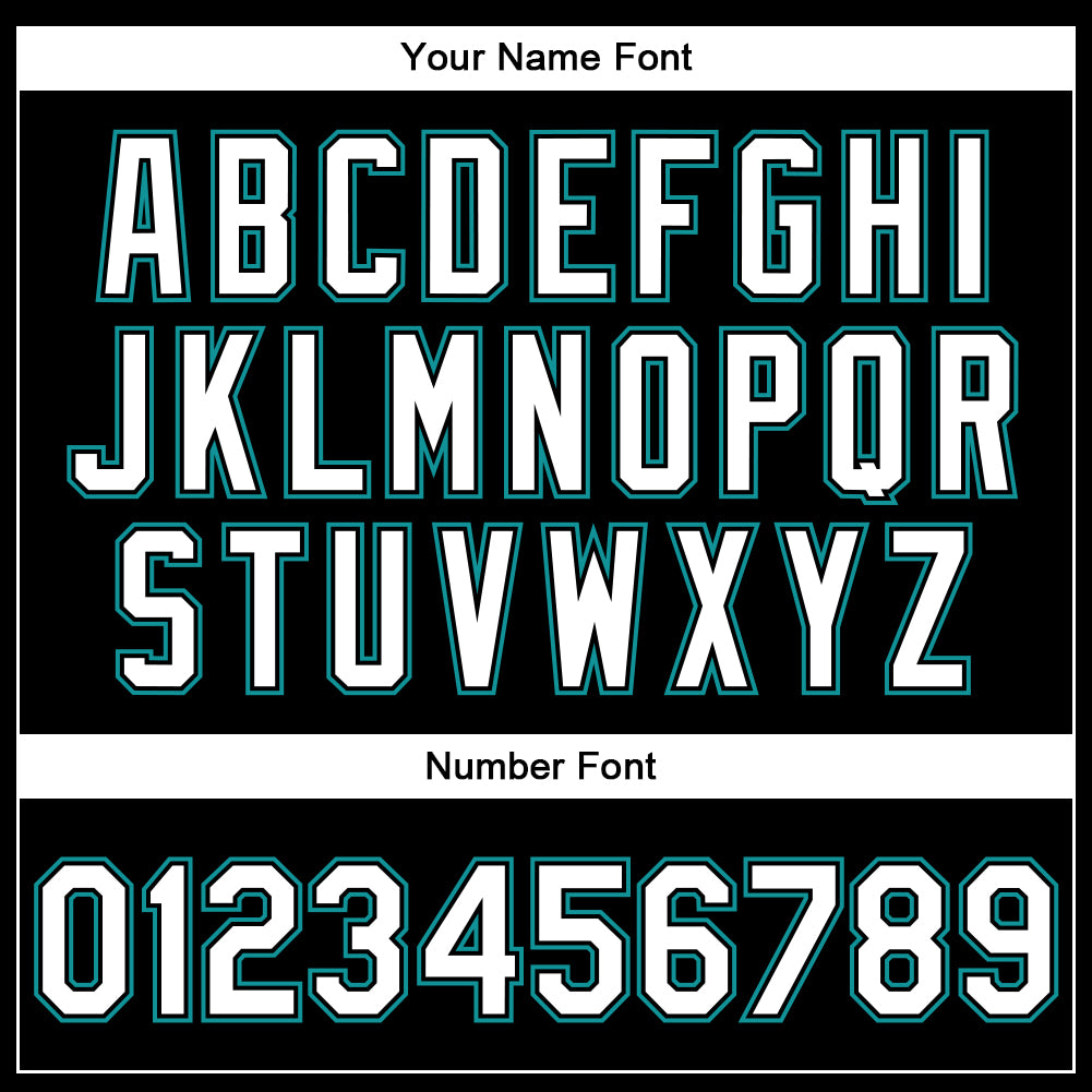 Custom Black White-Teal Bomber Full-Snap Varsity Faux Leather Letterman Jacket