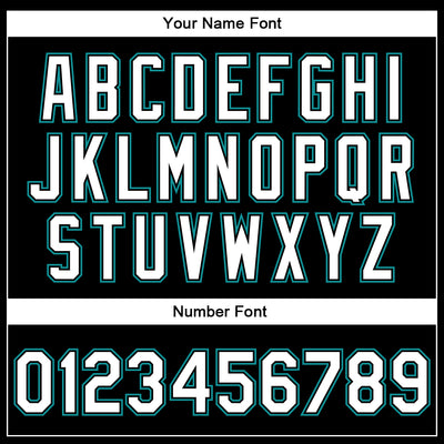 Custom Black White-Teal Bomber Full-Snap Varsity Faux Leather Letterman Jacket