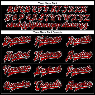 Custom Black Red-White Bomber Full-Snap Varsity Faux Leather Letterman Jacket