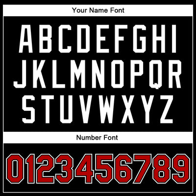 Custom Black Red-White Bomber Full-Snap Varsity Faux Leather Letterman Jacket