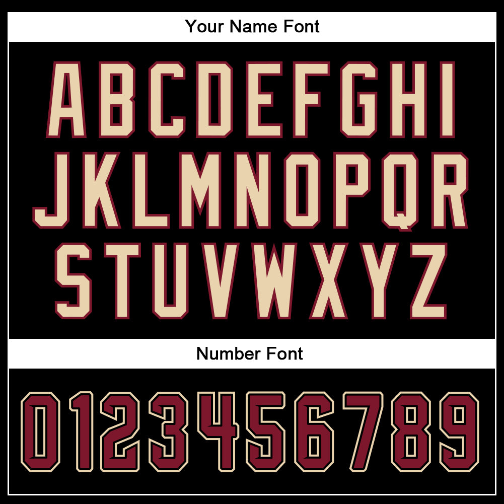 Custom Black Crimson-City Cream Bomber Full-Snap Varsity Faux Leather Letterman Jacket