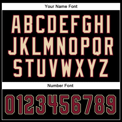 Custom Black Crimson-City Cream Bomber Full-Snap Varsity Faux Leather Letterman Jacket