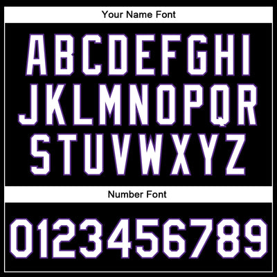 Custom Black White-Purple Bomber Full-Snap Varsity Faux Leather Letterman Jacket