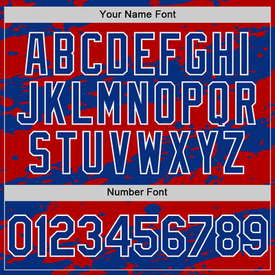 Custom Red Royal-White Splash 3D Pattern Design Bomber Full-Snap Varsity Letterman Hoodie Jacket