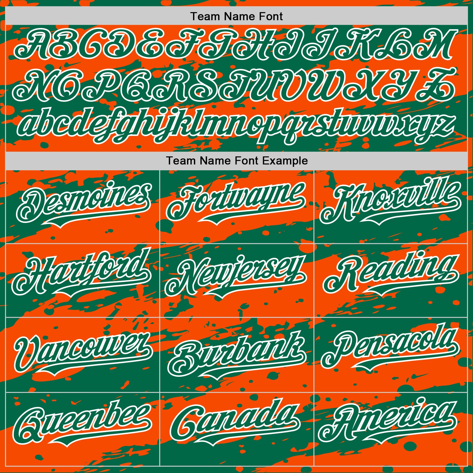 Custom Orange Kelly Green-White Splash 3D Pattern Design Bomber Full-Snap Varsity Letterman Hoodie Jacket