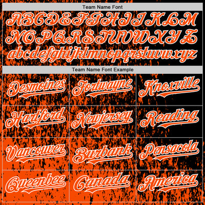 Custom Black Orange-White Abstract Fragment Art 3D Pattern Design Bomber Full-Snap Varsity Letterman Hoodie Jacket