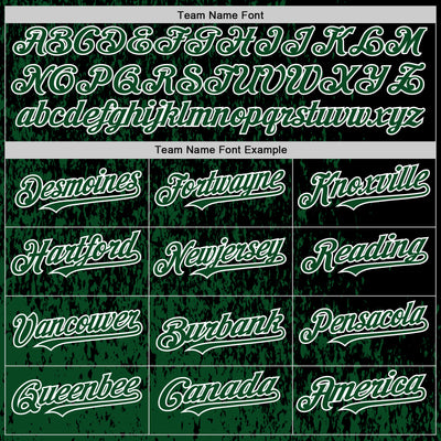 Custom Black Green-White Abstract Fragment Art 3D Pattern Design Bomber Full-Snap Varsity Letterman Hoodie Jacket