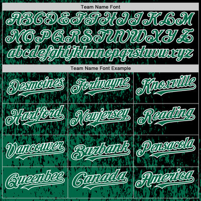 Custom Black Kelly Green-White Abstract Fragment Art 3D Pattern Design Bomber Full-Snap Varsity Letterman Hoodie Jacket