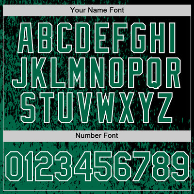 Custom Black Kelly Green-White Abstract Fragment Art 3D Pattern Design Bomber Full-Snap Varsity Letterman Hoodie Jacket