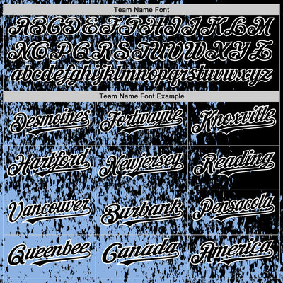 Custom Light Blue Black-White Abstract Fragment Art 3D Pattern Design Bomber Full-Snap Varsity Letterman Hoodie Jacket