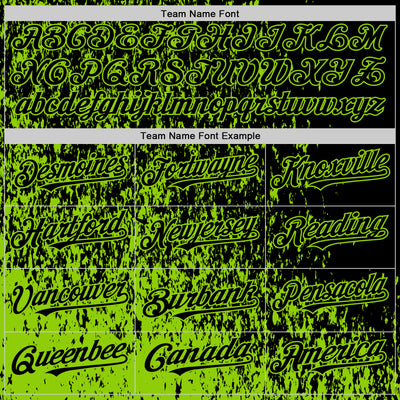 Custom Black Black-Neon Green Abstract Fragment Art 3D Pattern Design Bomber Full-Snap Varsity Letterman Hoodie Jacket