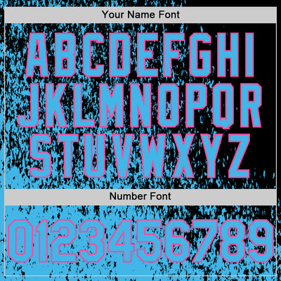 Custom Black Sky Blue-Pink Abstract Fragment Art 3D Pattern Design Bomber Full-Snap Varsity Letterman Hoodie Jacket