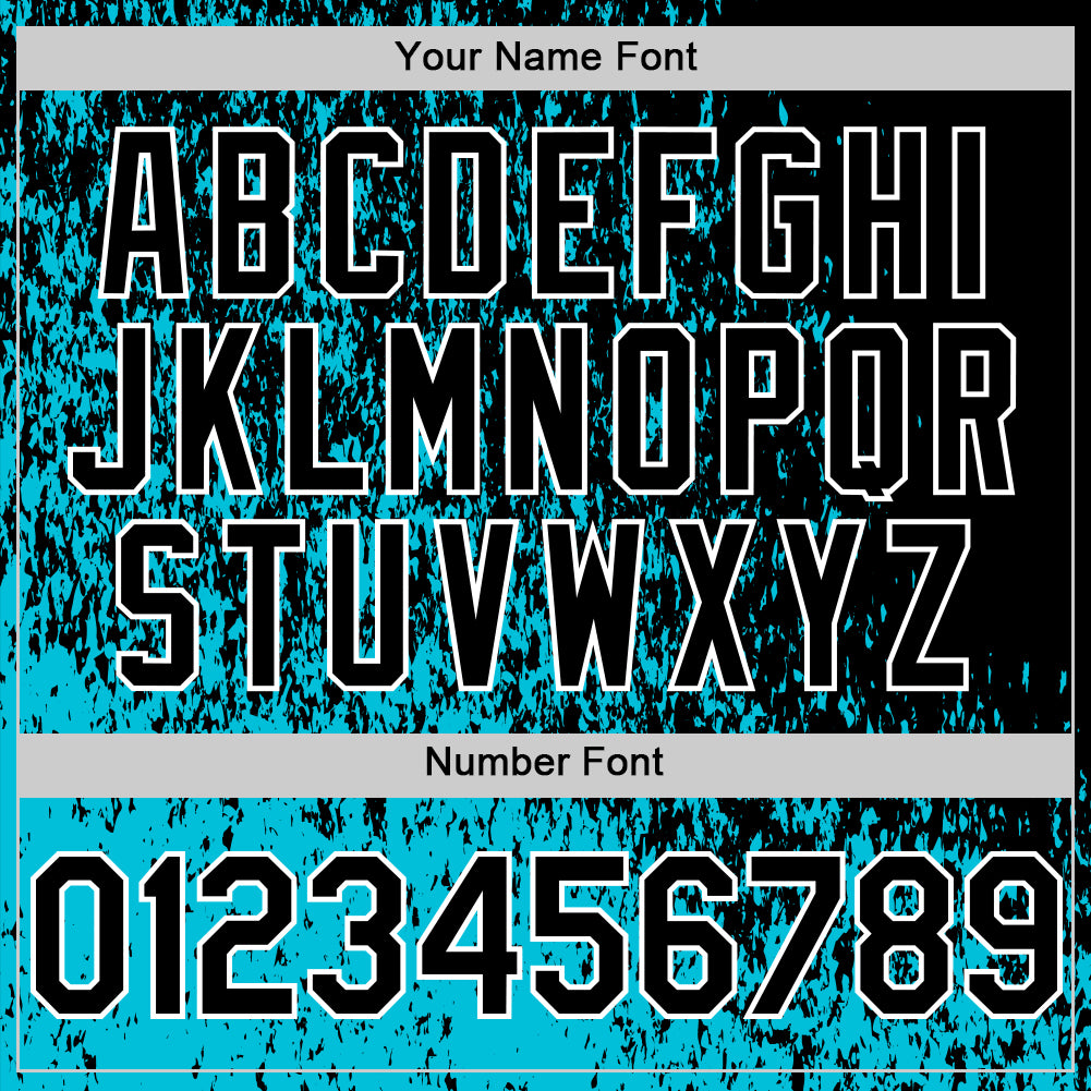 Custom Lakes Blue Black-White Abstract Fragment Art 3D Pattern Design Bomber Full-Snap Varsity Letterman Hoodie Jacket