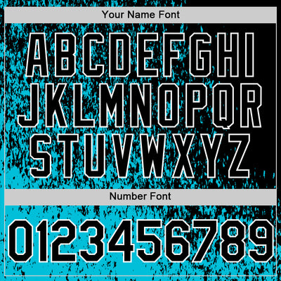 Custom Lakes Blue Black-White Abstract Fragment Art 3D Pattern Design Bomber Full-Snap Varsity Letterman Hoodie Jacket