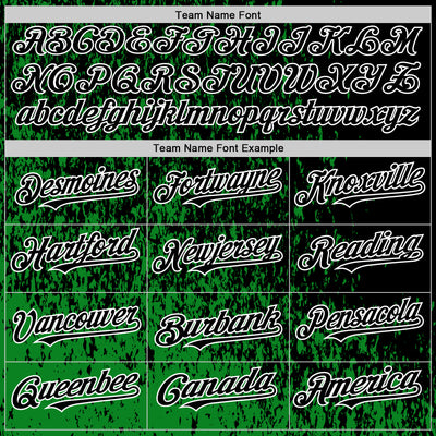 Custom Grass Green Black-White Abstract Fragment Art 3D Pattern Design Bomber Full-Snap Varsity Letterman Hoodie Jacket