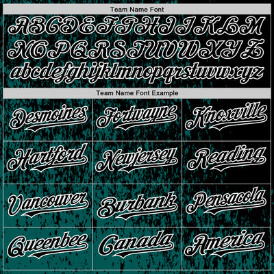 Custom Midnight Green Black-White Abstract Fragment Art 3D Pattern Design Bomber Full-Snap Varsity Letterman Hoodie Jacket