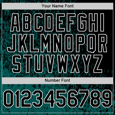 Custom Midnight Green Black-White Abstract Fragment Art 3D Pattern Design Bomber Full-Snap Varsity Letterman Hoodie Jacket