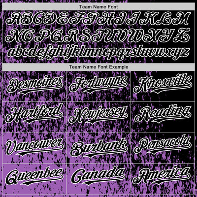 Custom Medium Purple Black-White Abstract Fragment Art 3D Pattern Design Bomber Full-Snap Varsity Letterman Hoodie Jacket