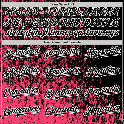 Custom Neon Pink Black-White Abstract Fragment Art 3D Pattern Design Bomber Full-Snap Varsity Letterman Hoodie Jacket