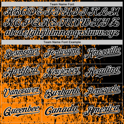 Custom Bay Orange Black-White Abstract Fragment Art 3D Pattern Design Bomber Full-Snap Varsity Letterman Hoodie Jacket