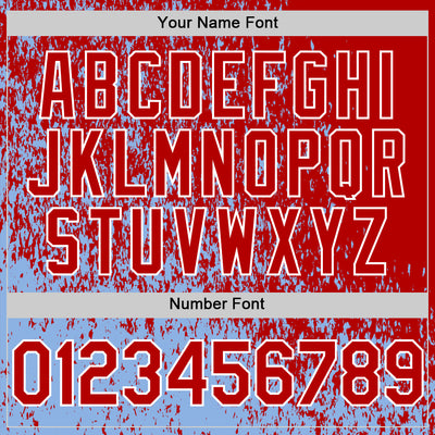 Custom Light Blue Red-White Abstract Fragment Art 3D Pattern Design Bomber Full-Snap Varsity Letterman Hoodie Jacket