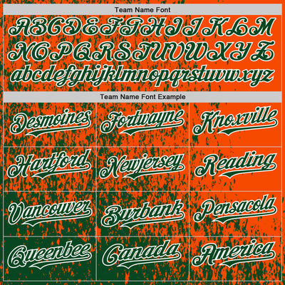 Custom Orange Green-White Abstract Fragment Art 3D Pattern Design Bomber Full-Snap Varsity Letterman Hoodie Jacket