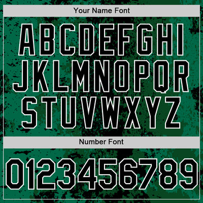 Custom Green Black-White 3D Pattern Design Bomber Full-Snap Varsity Letterman Hoodie Jacket