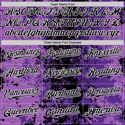 Custom Purple Black-White 3D Pattern Design Bomber Full-Snap Varsity Letterman Hoodie Jacket