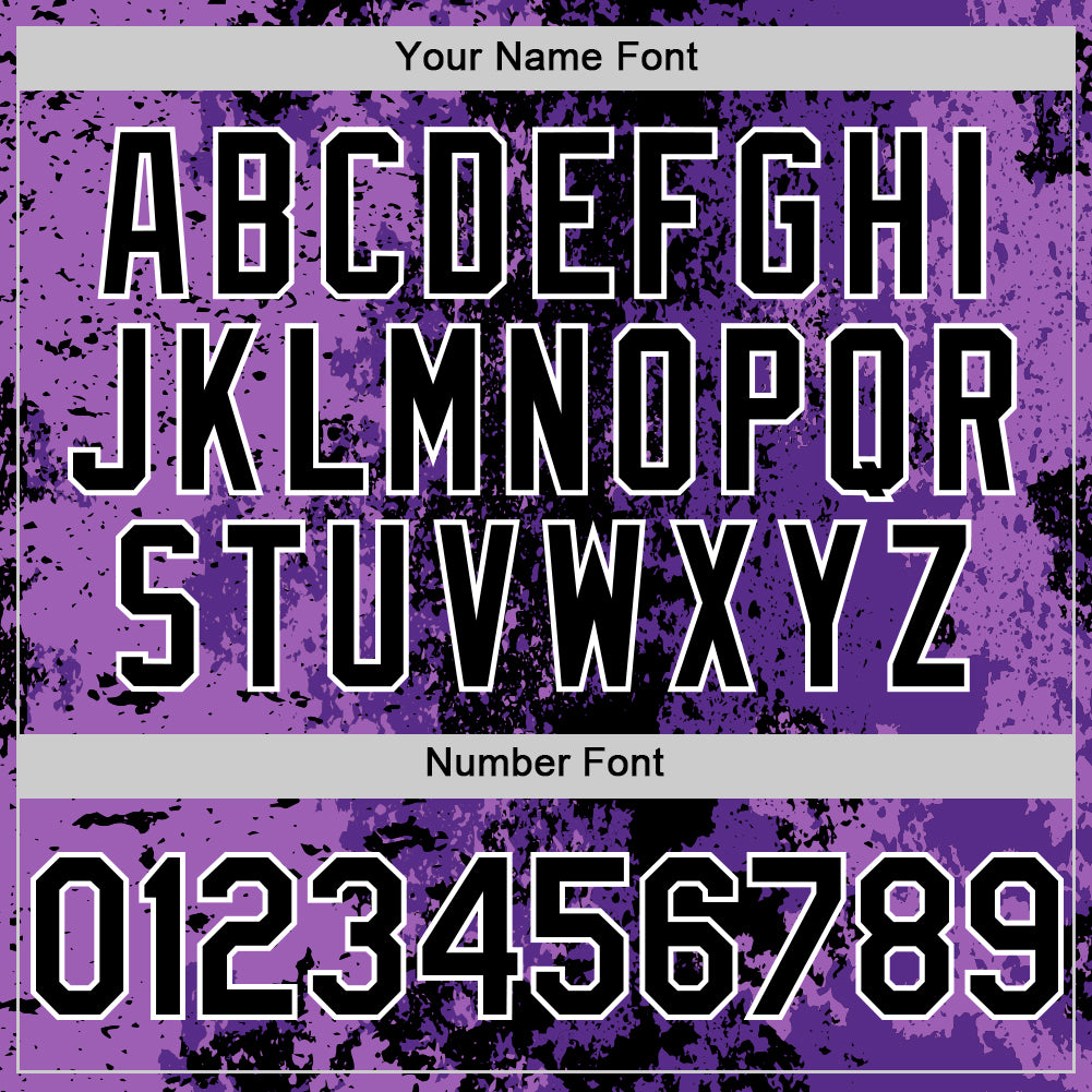 Custom Purple Black-White 3D Pattern Design Bomber Full-Snap Varsity Letterman Hoodie Jacket