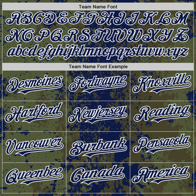 Custom Olive Navy-White 3D Pattern Design Bomber Full-Snap Varsity Letterman Hoodie Jacket