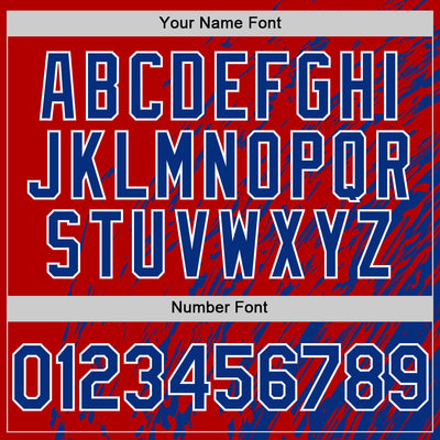 Custom Red Royal-White 3D Pattern Design Bomber Full-Snap Varsity Letterman Hoodie Jacket