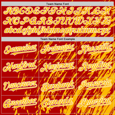 Custom Red Gold-White 3D Pattern Design Bomber Full-Snap Varsity Letterman Hoodie Jacket