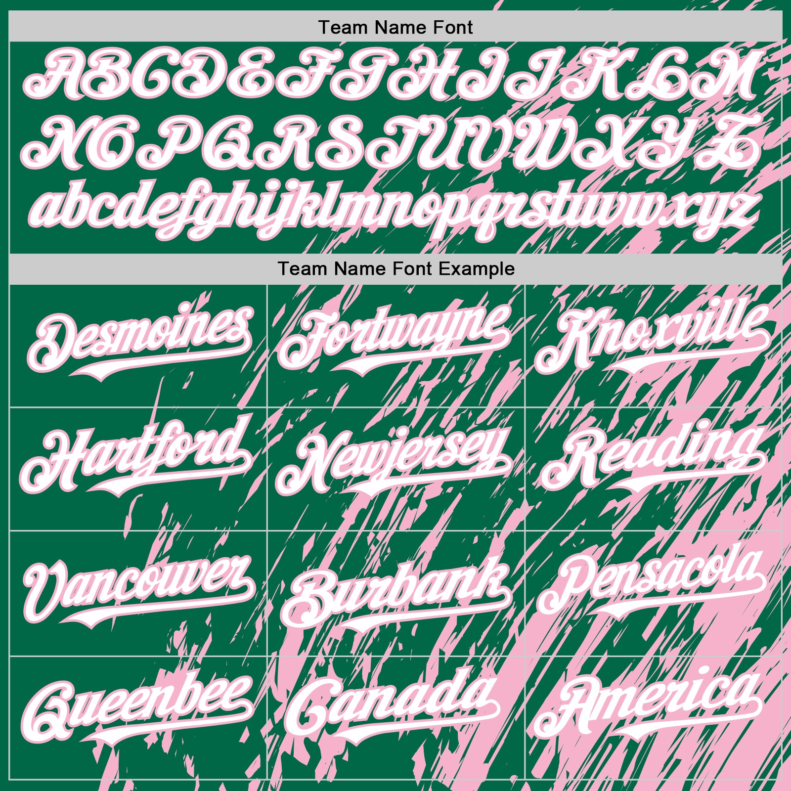 Custom Kelly Green White-Light Pink 3D Pattern Design Bomber Full-Snap Varsity Letterman Hoodie Jacket