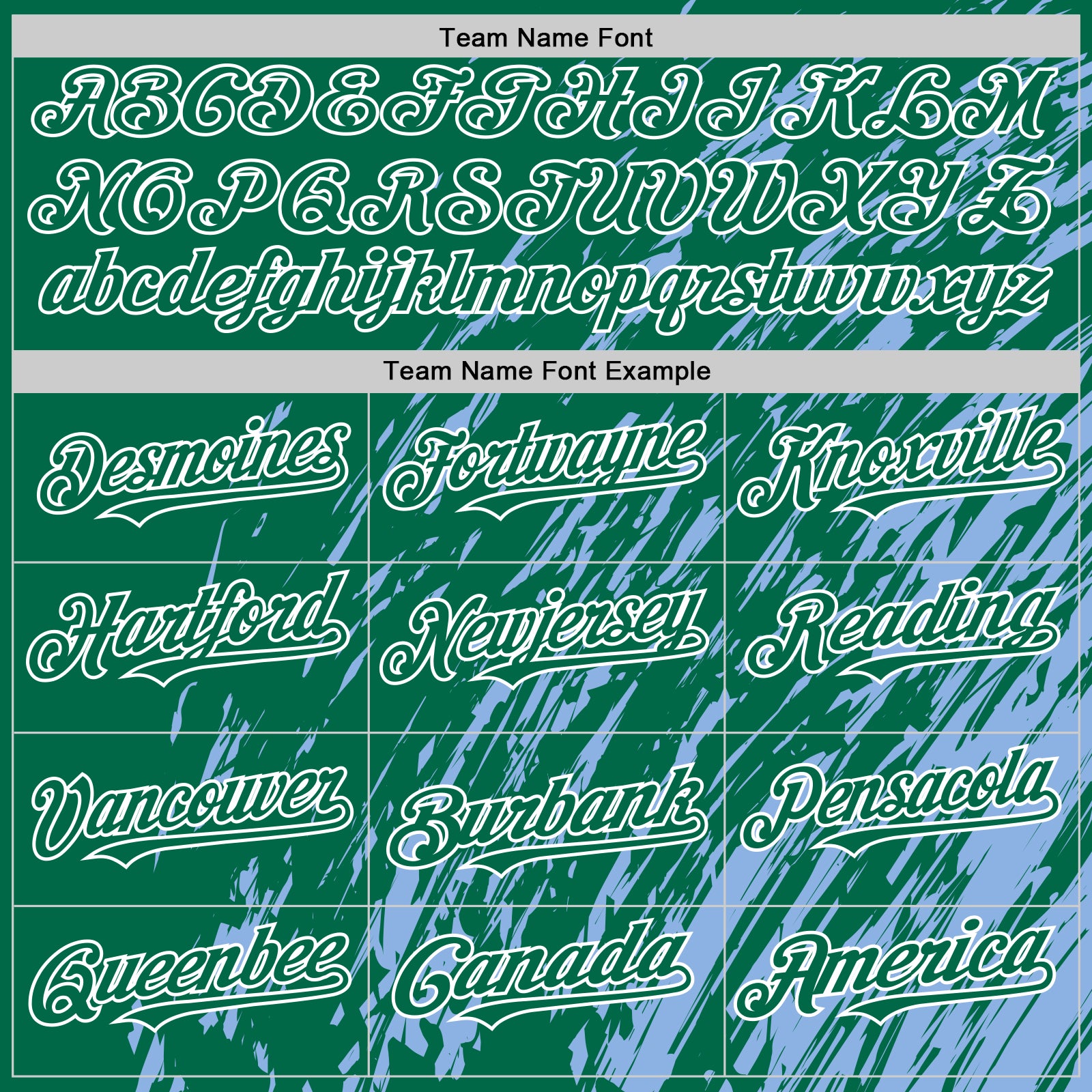 Custom Light Blue Kelly Green-White 3D Pattern Design Bomber Full-Snap Varsity Letterman Hoodie Jacket