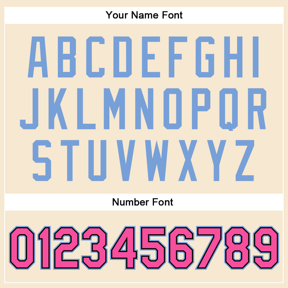 Custom Cream Pink Light Blue-Black Bomber Full-Snap Varsity Faux Leather Letterman Jacket