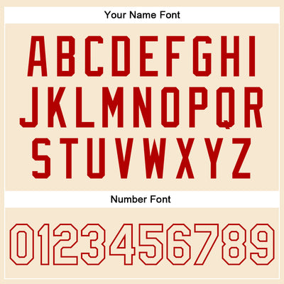 Custom Cream Cream-Red Bomber Full-Snap Varsity Faux Leather Letterman Jacket