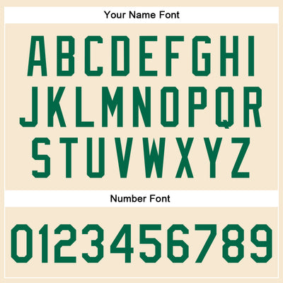 Custom Cream Kelly Green Bomber Full-Snap Varsity Faux Leather Letterman Jacket