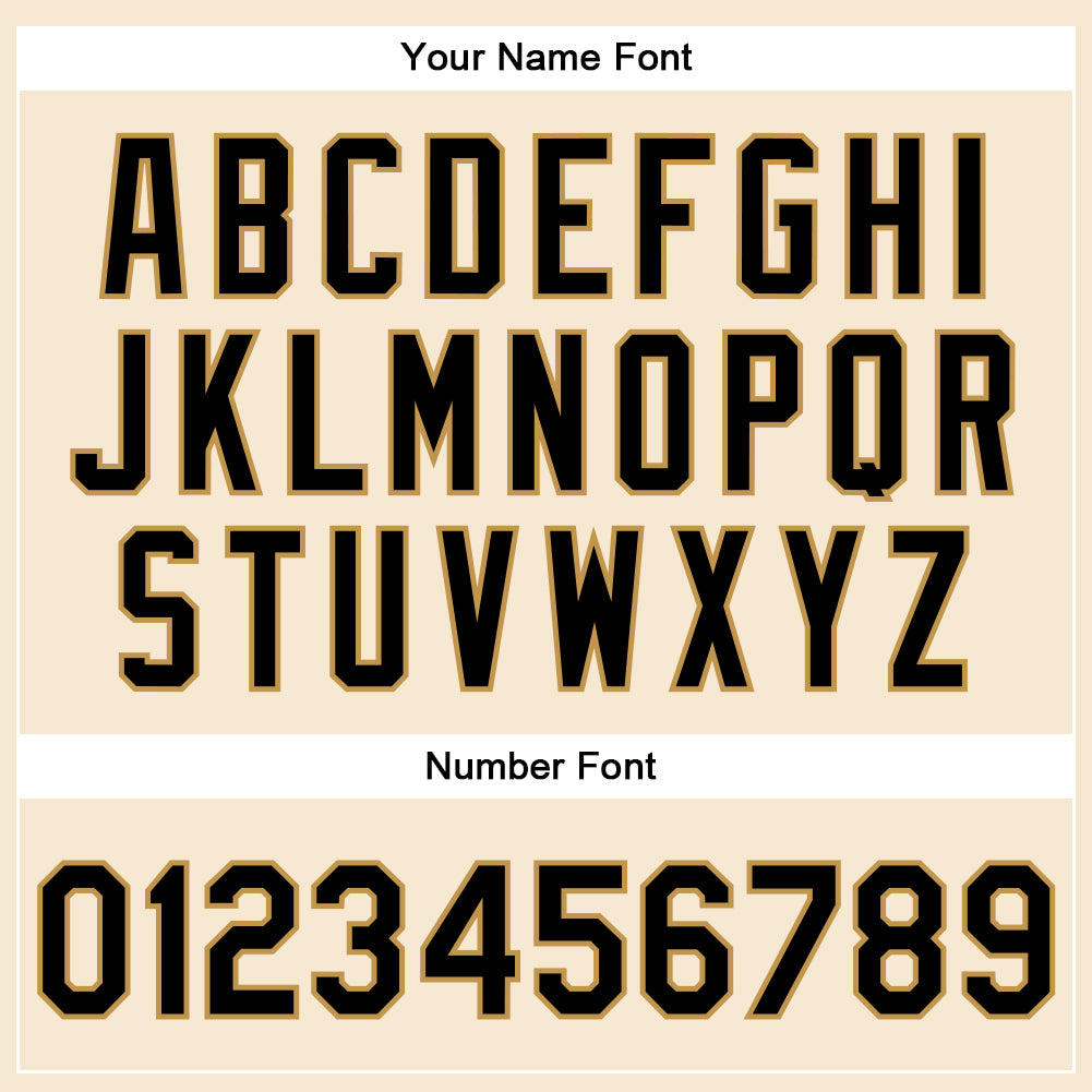 Custom Cream Black-Old Gold Bomber Full-Snap Varsity Faux Leather Letterman Jacket