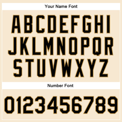 Custom Cream Black-Old Gold Bomber Full-Snap Varsity Faux Leather Letterman Jacket