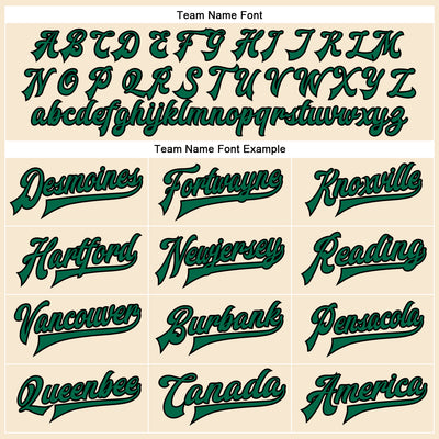 Custom Cream Kelly Green-Black Bomber Full-Snap Varsity Faux Leather Letterman Jacket