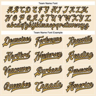 Custom Cream Old Gold-Black Bomber Full-Snap Varsity Faux Leather Letterman Jacket