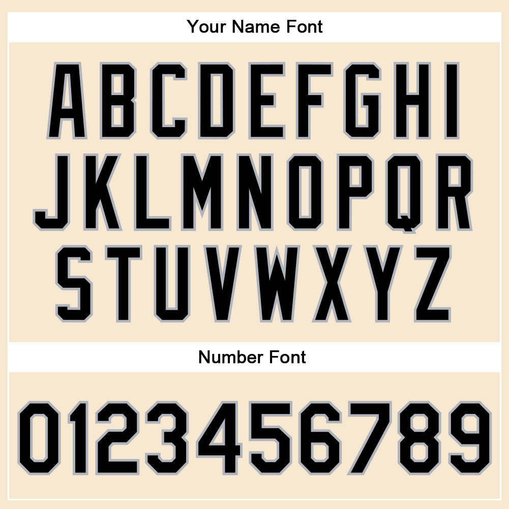 Custom Cream Black-Gray Bomber Full-Snap Varsity Faux Leather Letterman Jacket