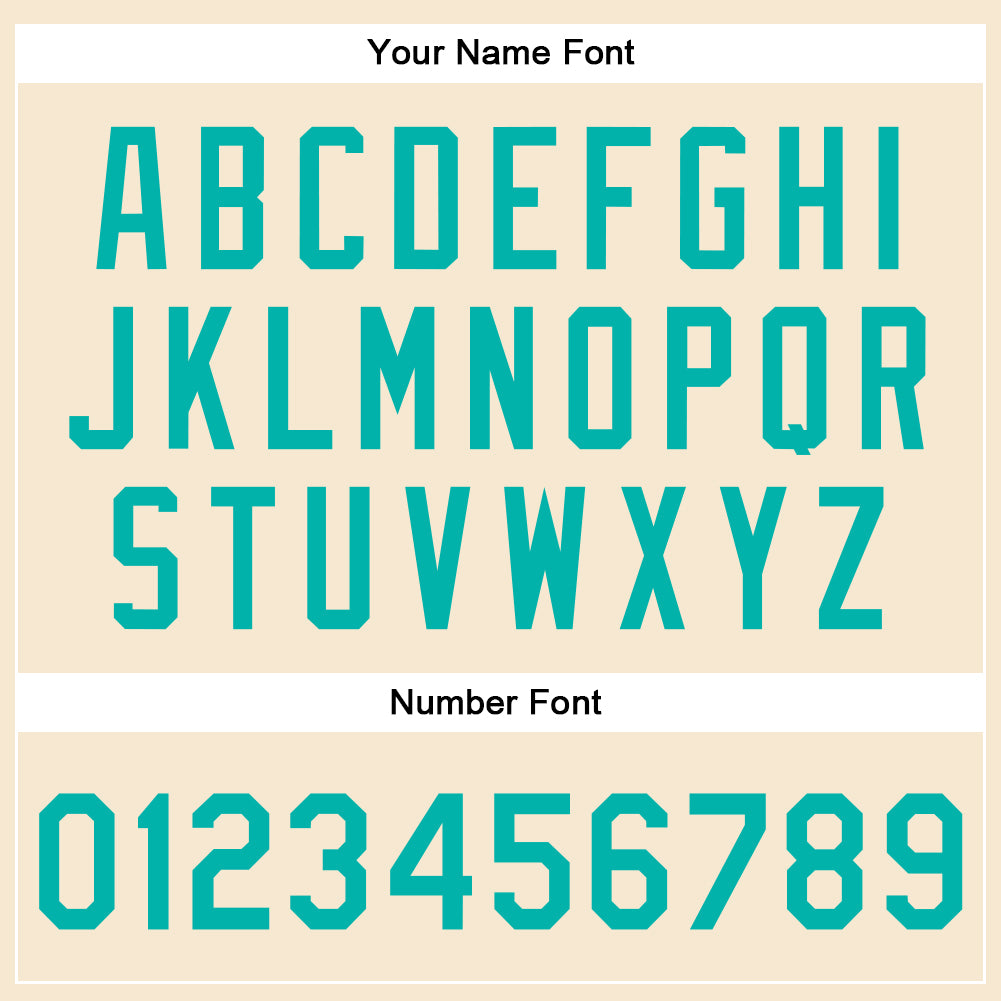 Custom Cream Aqua Bomber Full-Snap Varsity Faux Leather Letterman Jacket