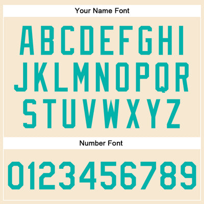 Custom Cream Aqua Bomber Full-Snap Varsity Faux Leather Letterman Jacket