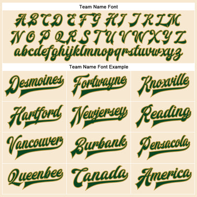 Custom Cream Green-Old Gold Bomber Full-Snap Varsity Faux Leather Letterman Jacket