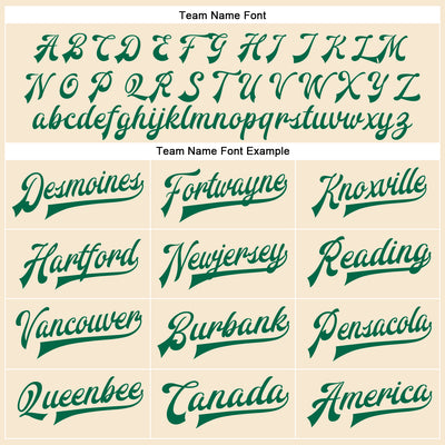 Custom Cream Kelly Green-Red Bomber Full-Snap Varsity Faux Leather Letterman Jacket